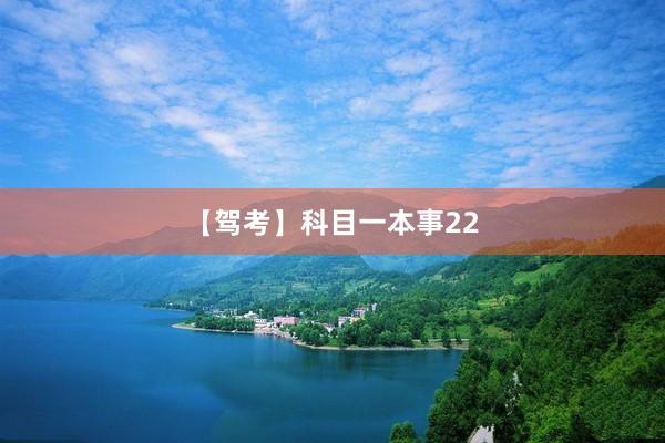 【驾考】科目一本事22