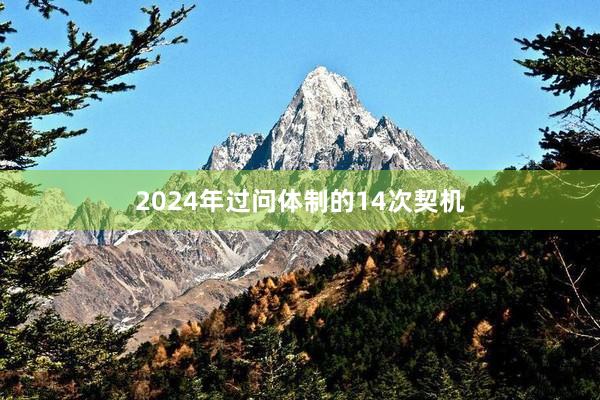 2024年过问体制的14次契机