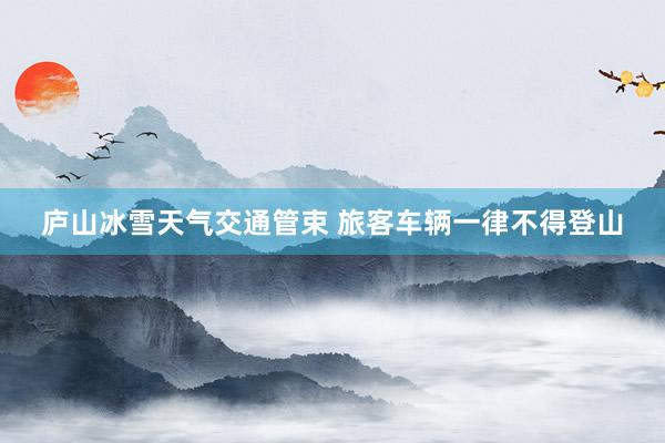 庐山冰雪天气交通管束 旅客车辆一律不得登山
