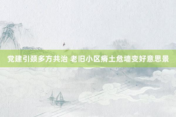党建引颈多方共治 老旧小区瘠土危墙变好意思景
