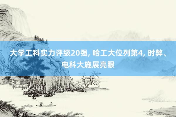 大学工科实力评级20强, 哈工大位列第4, 时弊、电科大施展亮眼