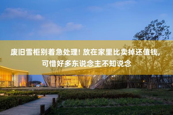 废旧雪柜别着急处理! 放在家里比卖掉还值钱, 可惜好多东说念主不知说念