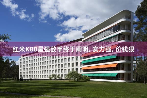 红米K80最强敌手终于阐明, 实力强, 价钱狠