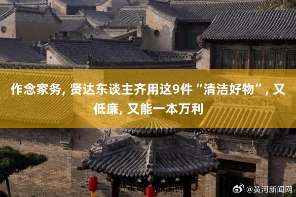 作念家务, 贤达东谈主齐用这9件“清洁好物”, 又低廉, 又能一本万利