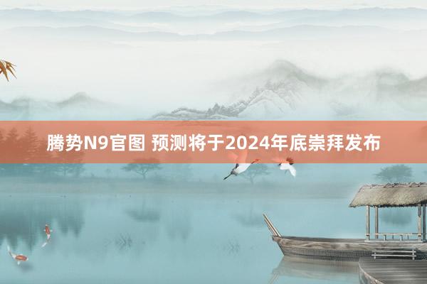 腾势N9官图 预测将于2024年底崇拜发布